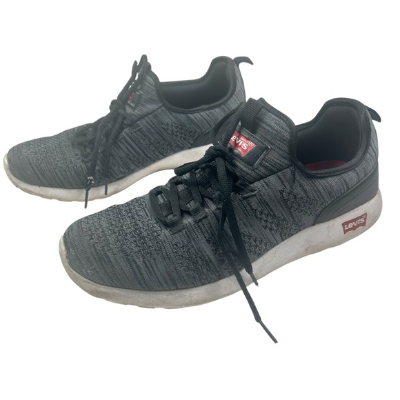 Levi's Men's Charcoal Knit Sneakers Sz 10.5 - Picture 1 of 9